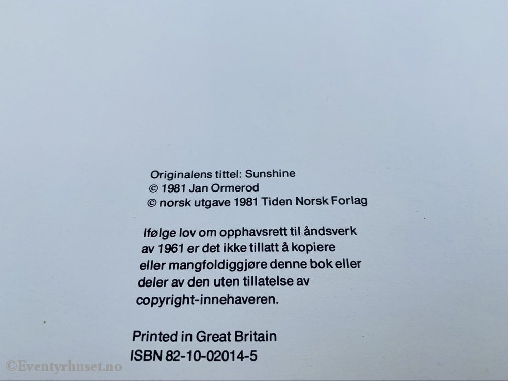 Jan Ormerod. 1981. Morgenfugl. Fortelling