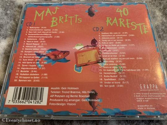 Maj Britt Andersen. 1996. Britts 40 Rareste. Dobbel Cd. Cd