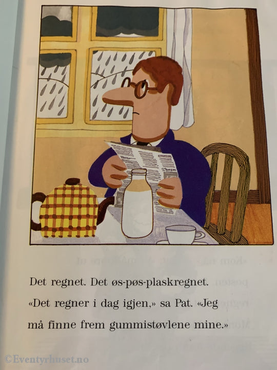 Postmann Pat I Øsregn. 1987. Fortelling