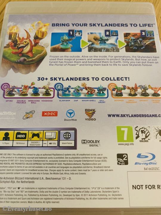 Skylanders - Spyros Adventure. Ps3. Ps3