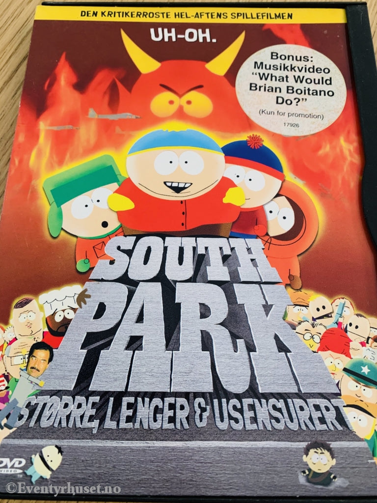 South Park. Større Lengre Usensurert. Dvd Snapcase.