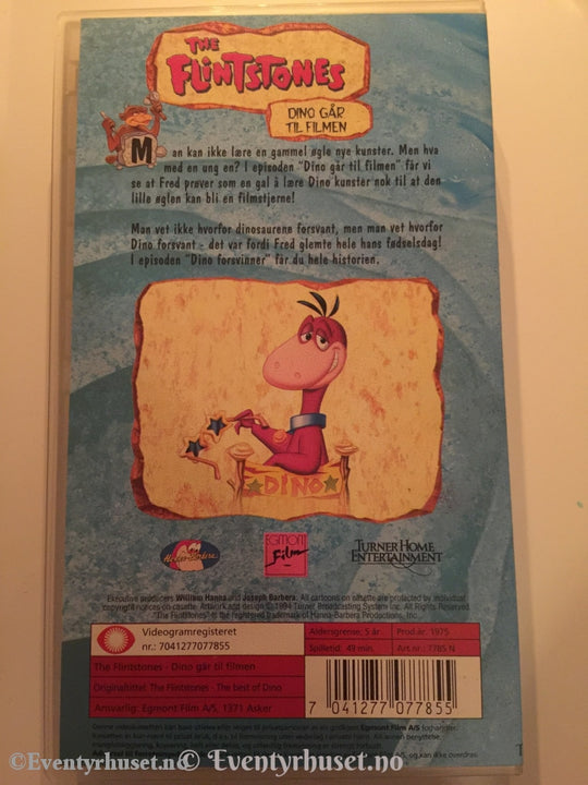 The Flintstones. 1994 (1975). Dino Går Til Filmen. Vhs. Vhs