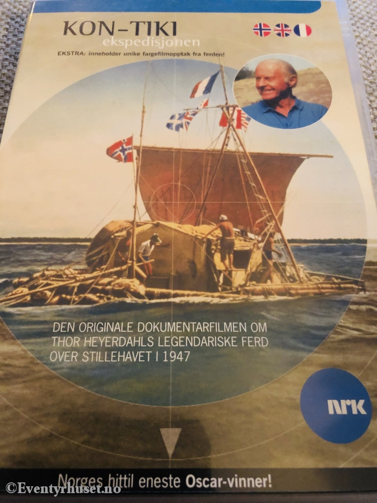 Thor Heyerdahl. 1948. Kon-Tiki Ekspedisjonen. Dvd. Dvd