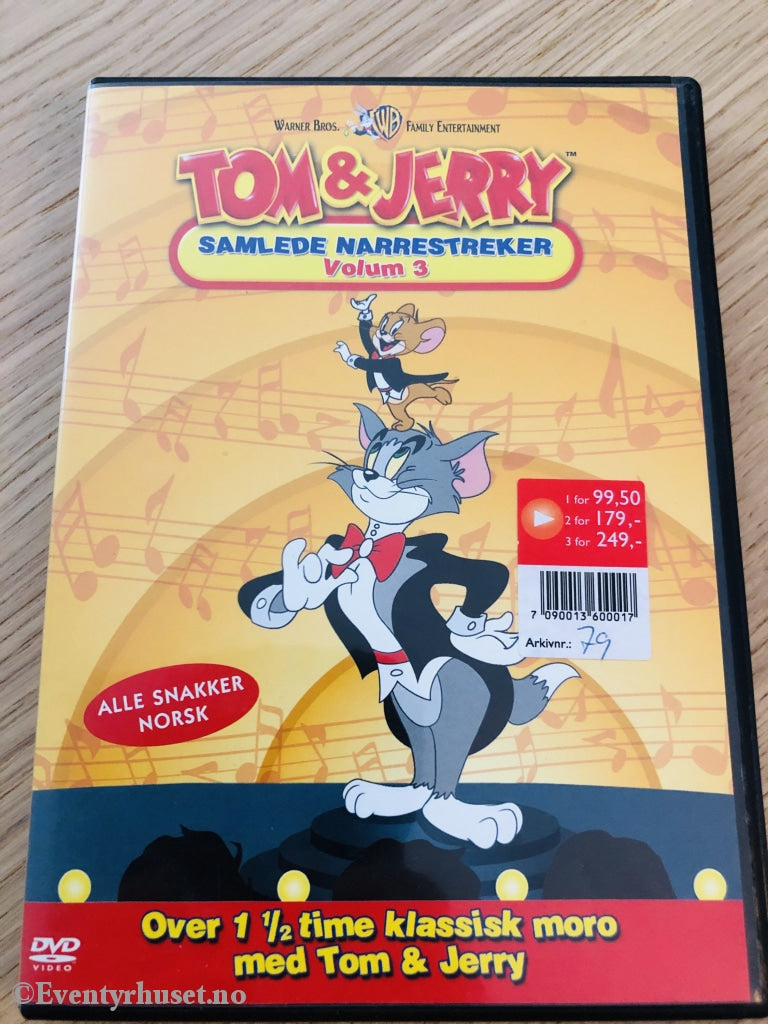 Tom & Jerry. Samlede Narrestreker. Vol. 3. 2003. Dvd. Dvd