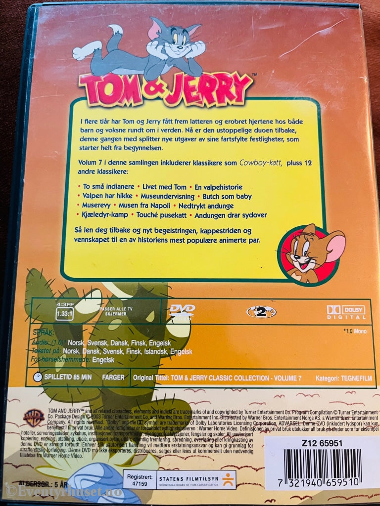 Tom & Jerry. Samlede Narrestreker. Vol. 7. 2003. Dvd. Dvd