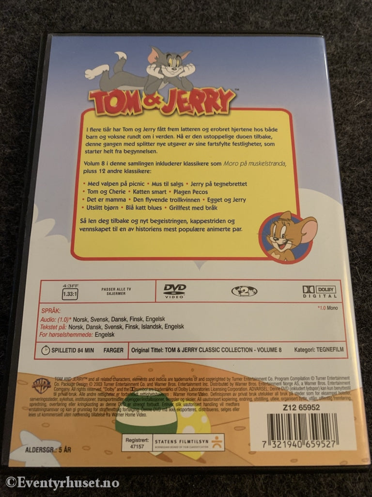 Tom & Jerry. Samlede Narrestreker. Vol. 8. 2003. Dvd. Dvd