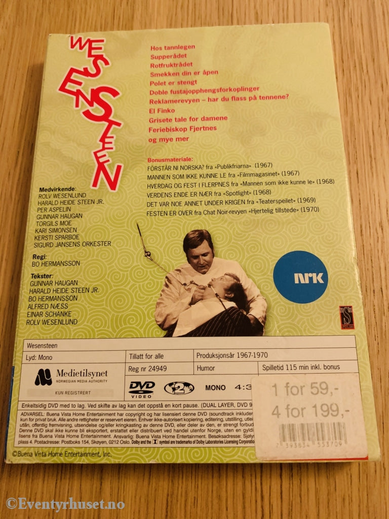 Wesensten (Nrk). 1967-70. Dvd Slipcase.